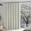 image:imageNICETOWN Room Darkening Patio Curtains for Sliding Door Hook BeltRod PocketBack Tab Thermal Window Treatment Room Divider Curtains for BedroomLiving Room Angora W100 x L84 1 PanelNatural