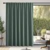 image:imageNICETOWN Room Darkening Patio Curtains for Sliding Door Hook BeltRod PocketBack Tab Thermal Window Treatment Room Divider Curtains for BedroomLiving Room Angora W100 x L84 1 PanelGreyish Green