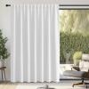 image:imageNICETOWN Room Darkening Patio Curtains for Sliding Door Hook BeltRod PocketBack Tab Thermal Window Treatment Room Divider Curtains for BedroomLiving Room Angora W100 x L84 1 PanelHook Belt  Greyish White