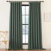 image:imageNICETOWN Room Darkening Patio Curtains for Sliding Door Hook BeltRod PocketBack Tab Thermal Window Treatment Room Divider Curtains for BedroomLiving Room Angora W100 x L84 1 PanelGreyish Green