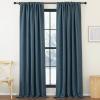 image:imageNICETOWN Room Darkening Patio Curtains for Sliding Door Hook BeltRod PocketBack Tab Thermal Window Treatment Room Divider Curtains for BedroomLiving Room Angora W100 x L84 1 PanelStone Blue