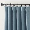 image:imageNICETOWN Room Darkening Patio Curtains for Sliding Door Hook BeltRod PocketBack Tab Thermal Window Treatment Room Divider Curtains for BedroomLiving Room Angora W100 x L84 1 PanelMist Blue