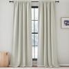 image:imageNICETOWN Room Darkening Patio Curtains for Sliding Door Hook BeltRod PocketBack Tab Thermal Window Treatment Room Divider Curtains for BedroomLiving Room Angora W100 x L84 1 PanelNatural