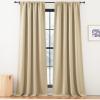 image:imageNICETOWN Room Darkening Patio Curtains for Sliding Door Hook BeltRod PocketBack Tab Thermal Window Treatment Room Divider Curtains for BedroomLiving Room Angora W100 x L84 1 PanelOatmeal