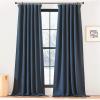 image:imageNICETOWN Room Darkening Patio Curtains for Sliding Door Hook BeltRod PocketBack Tab Thermal Window Treatment Room Divider Curtains for BedroomLiving Room Angora W100 x L84 1 PanelNavy Blue