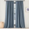 image:imageNICETOWN Room Darkening Patio Curtains for Sliding Door Hook BeltRod PocketBack Tab Thermal Window Treatment Room Divider Curtains for BedroomLiving Room Angora W100 x L84 1 PanelMist Blue
