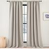 image:imageNICETOWN Room Darkening Patio Curtains for Sliding Door Hook BeltRod PocketBack Tab Thermal Window Treatment Room Divider Curtains for BedroomLiving Room Angora W100 x L84 1 PanelAngora