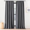 image:imageNICETOWN Room Darkening Patio Curtains for Sliding Door Hook BeltRod PocketBack Tab Thermal Window Treatment Room Divider Curtains for BedroomLiving Room Angora W100 x L84 1 PanelCharcoal Gray