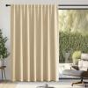 image:imageNICETOWN Room Darkening Patio Curtains for Sliding Door Hook BeltRod PocketBack Tab Thermal Window Treatment Room Divider Curtains for BedroomLiving Room Angora W100 x L84 1 PanelOatmeal