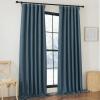 image:imageNICETOWN Room Darkening Patio Curtains for Sliding Door Hook BeltRod PocketBack Tab Thermal Window Treatment Room Divider Curtains for BedroomLiving Room Angora W100 x L84 1 PanelStone Blue