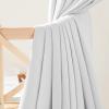 image:imageNICETOWN Room Darkening Patio Curtains for Sliding Door Hook BeltRod PocketBack Tab Thermal Window Treatment Room Divider Curtains for BedroomLiving Room Angora W100 x L84 1 PanelGreyish White