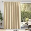 image:imageNICETOWN Room Darkening Patio Curtains for Sliding Door Hook BeltRod PocketBack Tab Thermal Window Treatment Room Divider Curtains for BedroomLiving Room Angora W100 x L84 1 PanelOatmeal