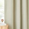 image:imageNICETOWN Room Darkening Patio Curtains for Sliding Door Hook BeltRod PocketBack Tab Thermal Window Treatment Room Divider Curtains for BedroomLiving Room Angora W100 x L84 1 PanelBeige