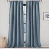 image:imageNICETOWN Room Darkening Patio Curtains for Sliding Door Hook BeltRod PocketBack Tab Thermal Window Treatment Room Divider Curtains for BedroomLiving Room Angora W100 x L84 1 PanelMist Blue