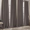 image:imageNICETOWN Room Darkening Patio Curtains for Sliding Door Hook BeltRod PocketBack Tab Thermal Window Treatment Room Divider Curtains for BedroomLiving Room Angora W100 x L84 1 PanelBrown