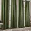 image:imageNICETOWN Room Darkening Patio Curtains for Sliding Door Hook BeltRod PocketBack Tab Thermal Window Treatment Room Divider Curtains for BedroomLiving Room Angora W100 x L84 1 PanelForest Green