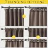 image:imageNICETOWN Room Darkening Patio Curtains for Sliding Door Hook BeltRod PocketBack Tab Thermal Window Treatment Room Divider Curtains for BedroomLiving Room Angora W100 x L84 1 PanelBrown