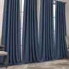 image:imageNICETOWN Room Darkening Patio Curtains for Sliding Door Hook BeltRod PocketBack Tab Thermal Window Treatment Room Divider Curtains for BedroomLiving Room Angora W100 x L84 1 PanelNavy Blue