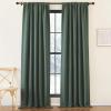 image:imageNICETOWN Room Darkening Patio Curtains for Sliding Door Hook BeltRod PocketBack Tab Thermal Window Treatment Room Divider Curtains for BedroomLiving Room Angora W100 x L84 1 PanelGreyish Green