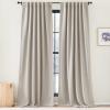 image:imageNICETOWN Room Darkening Patio Curtains for Sliding Door Hook BeltRod PocketBack Tab Thermal Window Treatment Room Divider Curtains for BedroomLiving Room Angora W100 x L84 1 PanelAngora