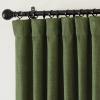 image:imageNICETOWN Room Darkening Patio Curtains for Sliding Door Hook BeltRod PocketBack Tab Thermal Window Treatment Room Divider Curtains for BedroomLiving Room Angora W100 x L84 1 PanelForest Green