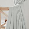 image:imageNICETOWN Room Darkening Patio Curtains for Sliding Door Hook BeltRod PocketBack Tab Thermal Window Treatment Room Divider Curtains for BedroomLiving Room Angora W100 x L84 1 PanelGreyish White