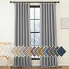 image:imageNICETOWN Room Darkening Patio Curtains for Sliding Door Hook BeltRod PocketBack Tab Thermal Window Treatment Room Divider Curtains for BedroomLiving Room Angora W100 x L84 1 PanelLight Grey