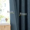 image:imageNICETOWN Room Darkening Patio Curtains for Sliding Door Hook BeltRod PocketBack Tab Thermal Window Treatment Room Divider Curtains for BedroomLiving Room Angora W100 x L84 1 PanelStone Blue