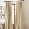 image:imageNICETOWN Room Darkening Patio Curtains for Sliding Door Hook BeltRod PocketBack Tab Thermal Window Treatment Room Divider Curtains for BedroomLiving Room Angora W100 x L84 1 PanelOatmeal