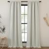 image:imageNICETOWN Room Darkening Patio Curtains for Sliding Door Hook BeltRod PocketBack Tab Thermal Window Treatment Room Divider Curtains for BedroomLiving Room Angora W100 x L84 1 PanelNatural