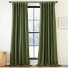 image:imageNICETOWN Room Darkening Patio Curtains for Sliding Door Hook BeltRod PocketBack Tab Thermal Window Treatment Room Divider Curtains for BedroomLiving Room Angora W100 x L84 1 PanelForest Green