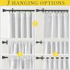 image:imageNICETOWN Room Darkening Patio Curtains for Sliding Door Hook BeltRod PocketBack Tab Thermal Window Treatment Room Divider Curtains for BedroomLiving Room Angora W100 x L84 1 PanelGreyish White