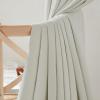 image:imageNICETOWN Room Darkening Patio Curtains for Sliding Door Hook BeltRod PocketBack Tab Thermal Window Treatment Room Divider Curtains for BedroomLiving Room Angora W100 x L84 1 PanelNatural