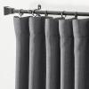 image:imageNICETOWN Room Darkening Patio Curtains for Sliding Door Hook BeltRod PocketBack Tab Thermal Window Treatment Room Divider Curtains for BedroomLiving Room Angora W100 x L84 1 PanelCharcoal Gray