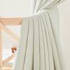 image:imageNICETOWN Room Darkening Patio Curtains for Sliding Door Hook BeltRod PocketBack Tab Thermal Window Treatment Room Divider Curtains for BedroomLiving Room Angora W100 x L84 1 PanelNatural