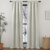 image:imageNICETOWN Room Darkening Patio Curtains for Sliding Door Hook BeltRod PocketBack Tab Thermal Window Treatment Room Divider Curtains for BedroomLiving Room Angora W100 x L84 1 PanelNatural