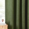 image:imageNICETOWN Room Darkening Patio Curtains for Sliding Door Hook BeltRod PocketBack Tab Thermal Window Treatment Room Divider Curtains for BedroomLiving Room Angora W100 x L84 1 PanelForest Green