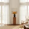 image:imageNICETOWN White Sheer Linen Curtains for Windows 84 inch Length Grommet Top Semi Sheer Vertical Drapes Privacy with Light Filter for BedroomLiving RoomSliding Door 52 inch Wide 2 PCsBurlap