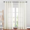 image:imageNICETOWN White Sheer Linen Curtains for Windows 84 inch Length Grommet Top Semi Sheer Vertical Drapes Privacy with Light Filter for BedroomLiving RoomSliding Door 52 inch Wide 2 PCsNatural