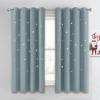 image:imageNICETOWN Kids Blackout Curtains for Bedroom  Hollow Star Space Inspired Night Sky Twinkle Blue Children Star Curtain Window Drape 1 Panel 52 x 63 inches Panel Navy BlueStormy Sea