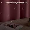 image:imageNICETOWN Kids Blackout Curtains for Bedroom  Hollow Star Space Inspired Night Sky Twinkle Blue Children Star Curtain Window Drape 1 Panel 52 x 63 inches Panel Navy BlueBaby Pink