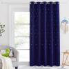 image:imageNICETOWN Kids Blackout Curtains for Bedroom  Hollow Star Space Inspired Night Sky Twinkle Blue Children Star Curtain Window Drape 1 Panel 52 x 63 inches Panel Navy BlueNavy Blue