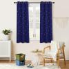 image:imageNICETOWN Kids Blackout Curtains for Bedroom  Hollow Star Space Inspired Night Sky Twinkle Blue Children Star Curtain Window Drape 1 Panel 52 x 63 inches Panel Navy BlueNavy Blue