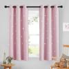 image:imageNICETOWN Kids Blackout Curtains for Bedroom  Hollow Star Space Inspired Night Sky Twinkle Blue Children Star Curtain Window Drape 1 Panel 52 x 63 inches Panel Navy BlueBaby Pink