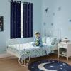 image:imageNICETOWN Kids Blackout Curtains for Bedroom  Hollow Star Space Inspired Night Sky Twinkle Blue Children Star Curtain Window Drape 1 Panel 52 x 63 inches Panel Navy BlueNavy Blue