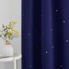 image:imageNICETOWN Kids Blackout Curtains for Bedroom  Hollow Star Space Inspired Night Sky Twinkle Blue Children Star Curtain Window Drape 1 Panel 52 x 63 inches Panel Navy BlueNavy Blue