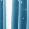 image:imageNICETOWN Kids Blackout Curtains for Bedroom  Hollow Star Space Inspired Night Sky Twinkle Blue Children Star Curtain Window Drape 1 Panel 52 x 63 inches Panel Navy BlueTeal Blue