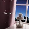 image:imageNICETOWN Kids Curtains Navy Blue Romantic Star Curtains Thermal Insulated Blackout Curtains for Kids Teenagers Bedroom Small Window W52 x L63 Set of 2Baby Pink