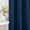 image:imageNICETOWN Kids Curtains Navy Blue Romantic Star Curtains Thermal Insulated Blackout Curtains for Kids Teenagers Bedroom Small Window W52 x L63 Set of 2Moroccan Blue