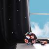 image:imageNICETOWN Kids Curtains Navy Blue Romantic Star Curtains Thermal Insulated Blackout Curtains for Kids Teenagers Bedroom Small Window W52 x L63 Set of 2Black